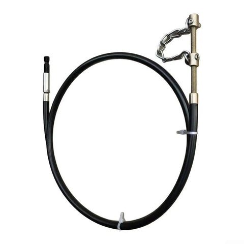 Heavy Duty Electric Drill Drain Auger Snake For Bathroom Sink And Tub Clogs Fast Hex Shank with durable black hose and handle.