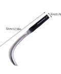 2 Pack Folding Japanese Scythe Knife Garden Tool With Long Handle For Sickle, Effortless Reaping And Mowing, Rustproof blade shown