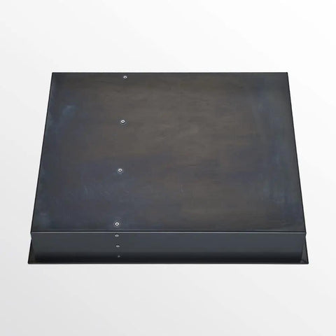 Shower Niche Insert Storage Shelf Set 16x20 Inch No Tile Needed Double In Wall Stainless Steel Niche with black finish top view