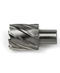 Heavy Duty HSS Annular Cutter With 1 5/16 Inch Hole Saw And 3/4 Weldon Shank Drill Bit, precision burr free cuts, rugged steel material.
