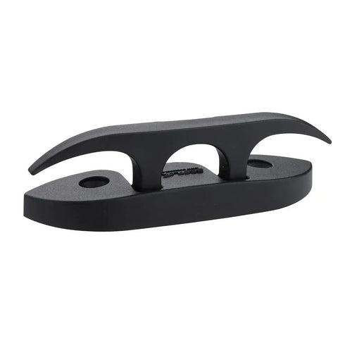 4 Pack 5 Inch Folding Dock Cleat Flip Up Cleat With Long And Short Screws M6 Nylon Black 2 Holes Saltwater Ready Marine Grade Hardware