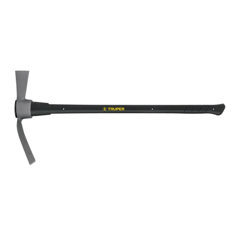 Heavy Duty Cutter Mattock Pickaxe With 5 Lb Steelhead And 36 Inch Fiberglass Handle Built For Digging Roots And Tough Soil This Workhorse Is Ideal For Landscaping Yard Work And Outdoor Construction shown in full view.