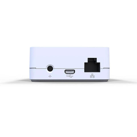 Back view of Smart Lighting Hub For Lights And Fans That Plays Nice With Alexa, Apple HomeKit, Google Assistant, 75 device capacity.