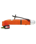 Tough As Nails Pneumatic Sander Angle Grinder powered by clean air, orange body, suitable for metalworking and polishing tasks.