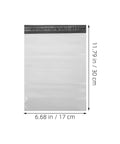 100 Pack White Plastic Mailing Bags With Self Adhesive Seal For Clothes, Writable Poly Mailers, 11.79x6.68 inches