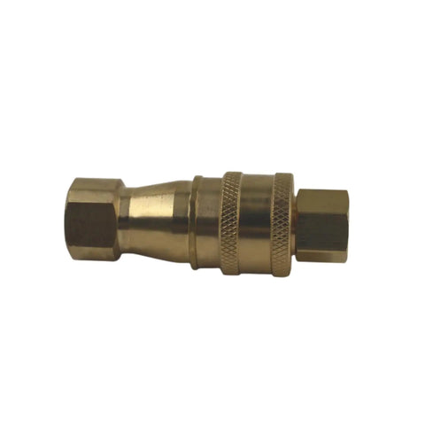 Brass Quick Disconnect Valve With FKM Seal ISO7241B 1 Quarter NPT For Carpet Cleaning Wands And Truck Mounts, side view