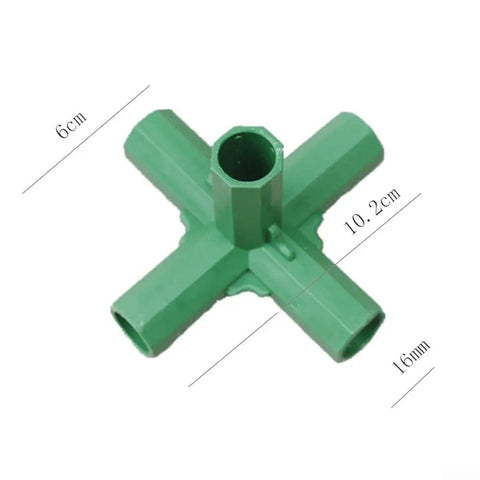 Right Angle 5 Way Garden Frame Connectors For 16mm Tubes DIY Plant Support Bracket Kit With Styles Greenhouse Climbing Trellis Fittings And Outdoor Awning Frame Parts 4 Pack For Easy Install