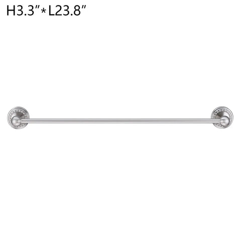 23.8-inch towel bar from 4 Light Brushed Nickel Bathroom Wall Sconce With Clear Glass, Modern Dope Fixture For Bath And Bedroom