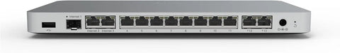 Straight Up Cloud Managed Firewall Security Appliance With SD WAN Optimization And Real Time Network Monitoring Plus Three Year Business Class Support showing back panel with ports.