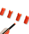 Half Moon Arrow Nocks 50 Pack Plastic Crossbow Nocks For 7.6mm ID Bolts Orange Replacement Tips for hunting and target practice