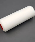 Slick Heavy Duty Foam Paint Roller With Ergonomic Grip Handle High Density Sponge For Top Shelf Smooth Wall Coverage No Sweat Diy Renovation Ace Home Painting Gear, white foam roller with red end.