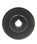 Rock Solid Cast Iron Single Groove Web Sheave Pulley with 3 inch OD and 5/8 inch bore for V belt setup.