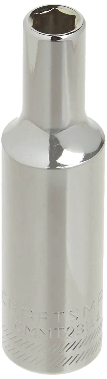 Deep SAE Socket For 3/8 Inch Drive And 1/4 Inch, 6-Point, Corrosion Resistant Chrome Finish, Full Polish