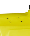 Close-up of yellow surface with mounting inserts, part of 40 Gallon Yellow Sprayer Tank With Translucent Body Farm-Ready.