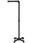 Beefy Industrial Black Free Standing Toilet Paper Holder Dispenser For Bathroom Metal Pipe Style Tissue Stand With Storage