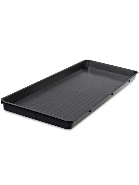 Large Plant Tray Workhorse For Indoor And Outdoor Gardening, Heavy-Duty Leakproof Plastic Tray For Seed Starting, 46.5x15.5x2-Inch, Black