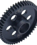 SATF250 50T Mod 0.8 Steel Spur Gear For Vendetta, CNC Machined Hardened Steel, Black Oxide Finish, Side View