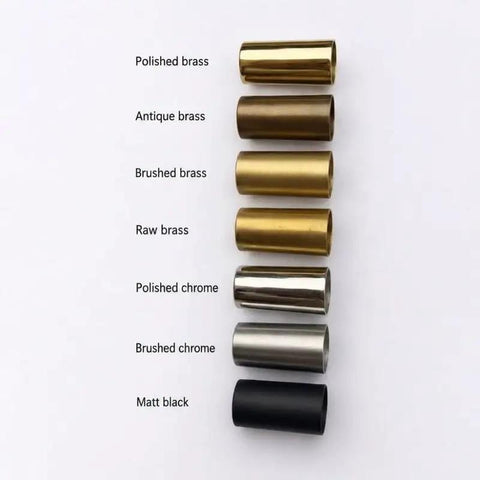 Color variations of brass and chrome finishes for SHAHLUMES Handcrafted Curved Brass Flower Wall Sconce | Modern Bedside Wall Light.