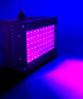Heavy Duty UV Curing Lamp For Flatbed 3D Printers Tackling Resin Ink And Paint Jobs Using Cold Light Rig With Switchable Wavelength Bands 1500W To 9000W illuminated against a blue background.