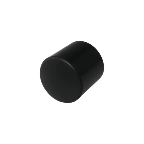 Single black rubber bumper tip showing side angle; part of an Eight Pack Black Door Stop Rubber Bumper Tips set for doors.