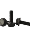 Top Tier M6x30mm Flanged Hex Bolt Set, Class 10.9 Alloy Steel Construction, Black Oxide Anti Rust Finish, 20 Piece Pack Of Tough As Nails Metric Hardware For Shop Projects displayed in various angles.