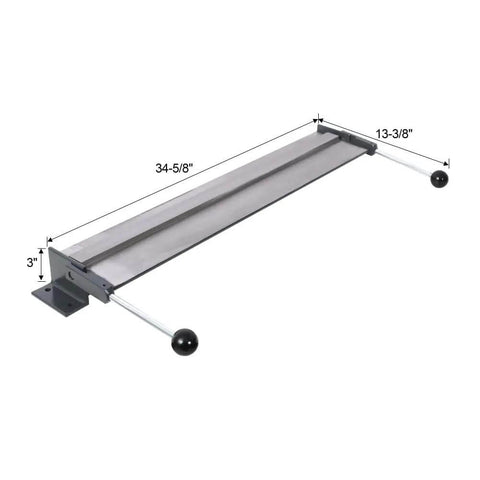 Diagram showing dimensions of 30 Inch Portable Metal Brake Bender with Adjustable 0 to 90 Degree Angles, Heavy Duty Hand Tool