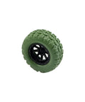 10 Piece Toy Wheel Set With 5 Shafts For RC Cars Trucks And DIY Robots 2mm Shaft By 100mm Length 36mm Rubber Tires In Green Rad