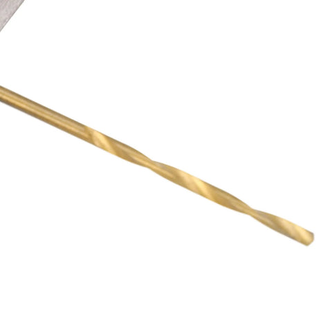 Baxnore wooden ring drill bit, HSS twist bit with gold finish, side view