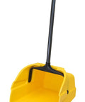 Jumbo Debris Dustpan With Handle for Industrial Cleanup, Heavy Duty Debris Pan, ergonomic grip, 36 inch reinforced steel handle
