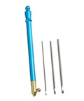 Beginner Friendly Embroidery Hook Needle Set With Non Slip Metal Handle Punch Needle Kit, 4 Piece Knitting Tools shown