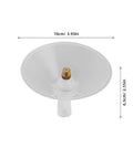 Drift Free Windproof Farm Spray Nozzle Set With Transparent Shield, easy sprayer attachment, shown with dimensions.