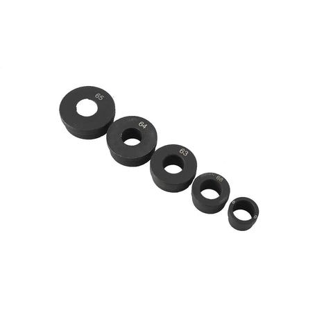 Five bushing components from Pro Grade 13 Piece Bushing Driver Set For GM 700R4 4L60 4L60E 4L65E Transmissions