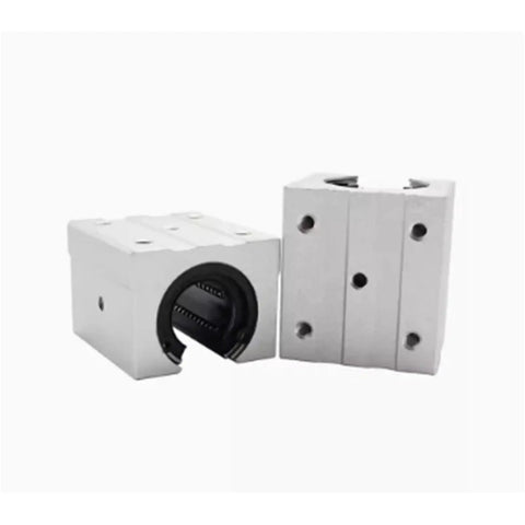 Aluminum 30mm Linear Motion Ball Bearing Slide Block Set Of 4 Pieces SBR30 Compatible Linear Guide Rail For CNC Machines Smooth Glide Rock Solid Precision Heavy Duty CNC Parts For Precise Motion Control, two aluminum blocks