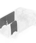 Gray Van Wall Liner With Foil Insulated Foam Core And Mounting Hardware For Full Coverage Straight Up Direct Oem Replacement Heavy Duty Interior Panel Kit shown in cutaway view for fit verification.