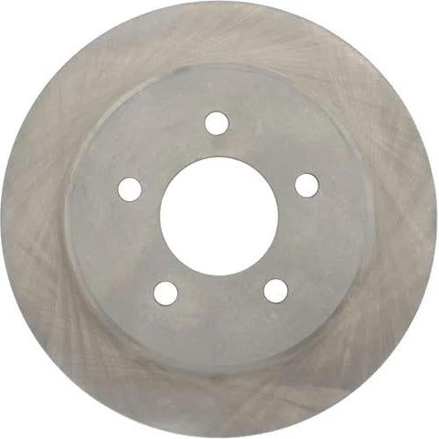 Front view of Centric C-Tek rear brake rotor; gray metal disc with five lug holes