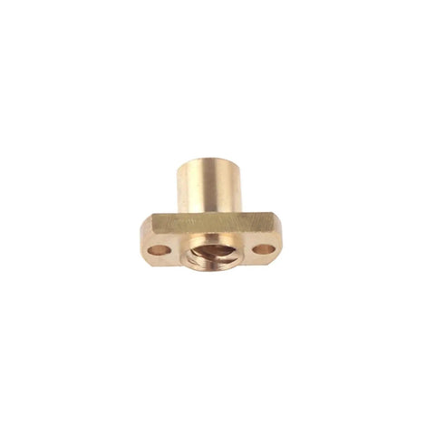 Pro Grade Ball Screw With Nut For CNC Milling And Machining Centers, Brass Flange Lead Screw T8 Nut shown in close-up.