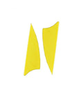2 Inch Shield Shape Turkey Feather Fletching Left Ring For Hunting And Target Practice, Top Notch Pro Grade Yellow