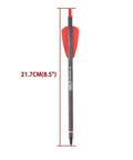 7.5 Inch R9 Crossbow Bolts Carbon Arrows With 2 Inch Red Vanes And 100 Grain Tips For Hunting Target Practice And Small Game Shooting