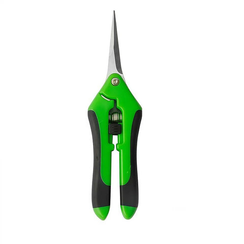 All-Purpose Pruning Shears For Gardening, Stainless Steel Bypass Pruners With Sharp Pointed Tips, Spring-Loaded Hand Shears For Plants And Light Branches, Ergonomic Green Garden Clippers For Easy Yard Work, 6.5 in