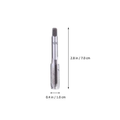 7 Piece Steel Screw Tap Set For Metalworking And DIY Projects, Heavy Duty HSS Taps To Repair Damaged Threads And Cut New Threads In Metal, Plastic And Wood, All In One Tapping Tool Kit With Multiple Size Taps, M12x1 tap, 2.8 in