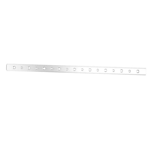 Aluminum Miter T Slot Jig Track For Woodworking, 450mm 18in, smooth sliding, visible row of mounting holes on guide rail