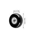 6 Piece Travel Luggage Wheel Replacement Kit Rubber Swivel Casters For Suitcase Repair No Tools Needed Easy DIY Luggage Wheels Spare Parts For Roller Bags And Trolley Cases Smooth Rolling Upgrade, 5cm black wheel