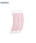Set of red insulated wires with metal ends for use with Heavy Duty Dual Channel Wire Stripper And Cutter For 0.1 To 2.5 mm Cables.