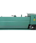 12 Inch By 36 Inch Gear Head Wood Lathe With Cam Lock Spindle And Gap Bed Turn Up To 17 Inches Across Nine Speed Settings From 70 To 1400 RPM side view showing sturdy design and controls.