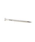 No. 10 Three Inch Type 316 Stainless Steel Marine Grade Flat Head Deck Screw Six Lobe Star Drive, side view