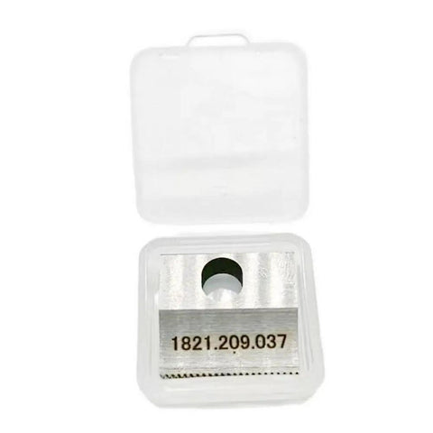 Replacement Knife 1821.209.037 For BXT3 16 Battery Powered Plastic Strapping Tool 166 Knife Spec Spare Part Built Tough For Fast Clean Cuts And LongLasting Performance For High Volume Packing And Industrial Use compact metal blade in plastic case