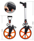 QERTYHKK Measuring Wheel Distance Measurement Tools Mechanical with ergonomic handle and orange wheel design for easy use.