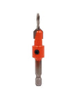 Heavy Duty High Carbon Steel Countersink Drill Bit For Wood And Metal With Adjustable Stop Collar And Quick Change Hex Shank, 1/4 inch size.