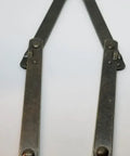 Pair of Antique Brass Drop Front Desk Lid Stays Hinges For Mailbox Trunk Chest Steamer, Heavy Duty Steel Plated Inside Mount With Strong Friction, Two Pack For Cabinets Desks And Furniture Repairs