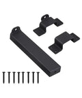 7.5-Inch Slide Bolt Gate Latch Padlockable 7.5-Inch Slide Bolt with mounting brackets and screws in black finish.